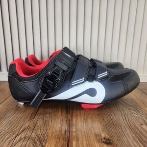 Peloton Cycling Shoes PL-SH-02 Mens 8 EU 41 Black Red with Cleats K-20 Unisex